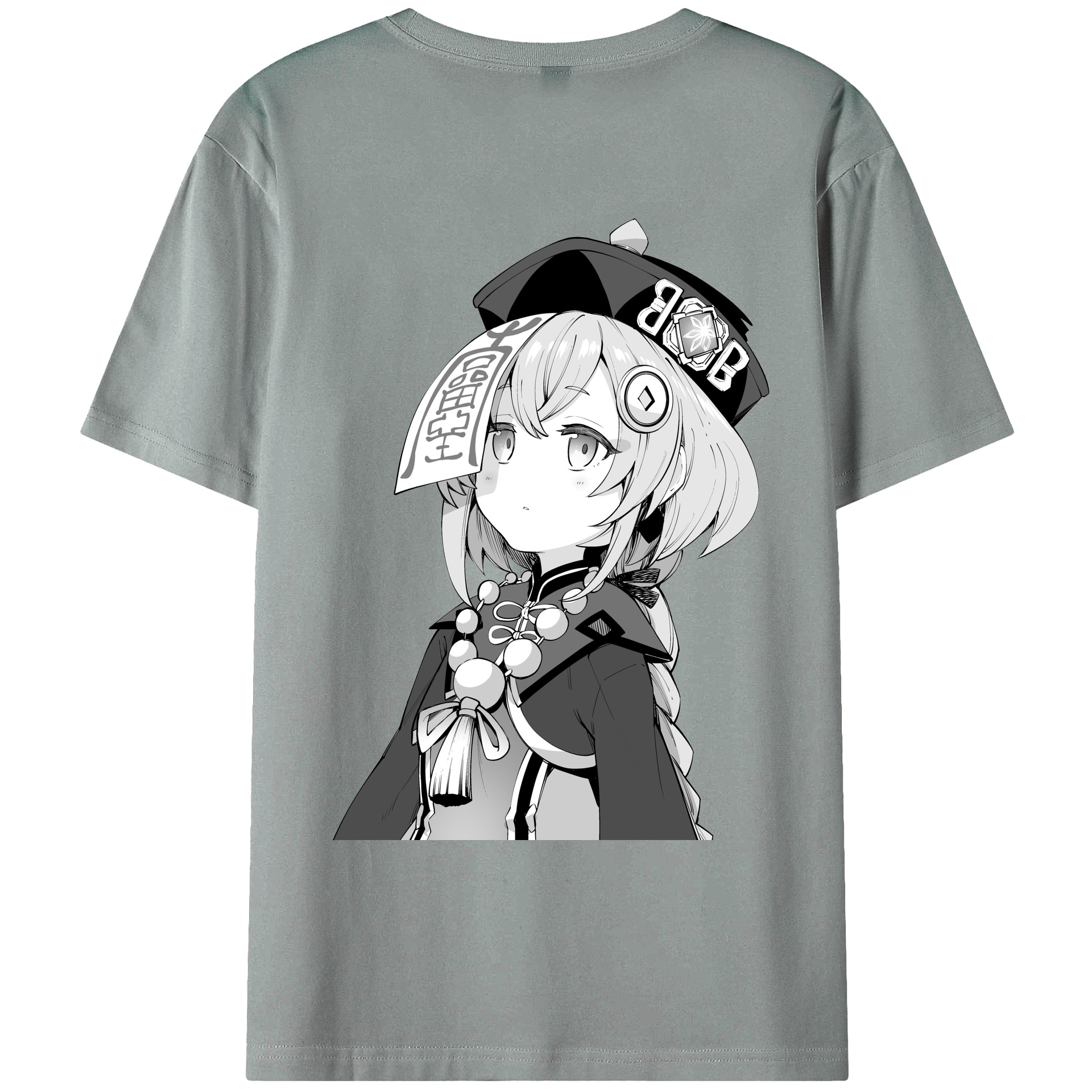 げんし神 七七 なな  genshin Nana 綿100％ メンズ半袖Tシャツ（バックプリント） 通気性